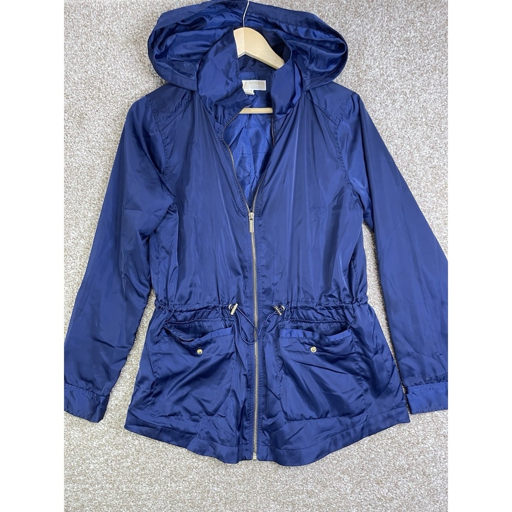 Michael Kors Navy Cinched Waist Jacket S
